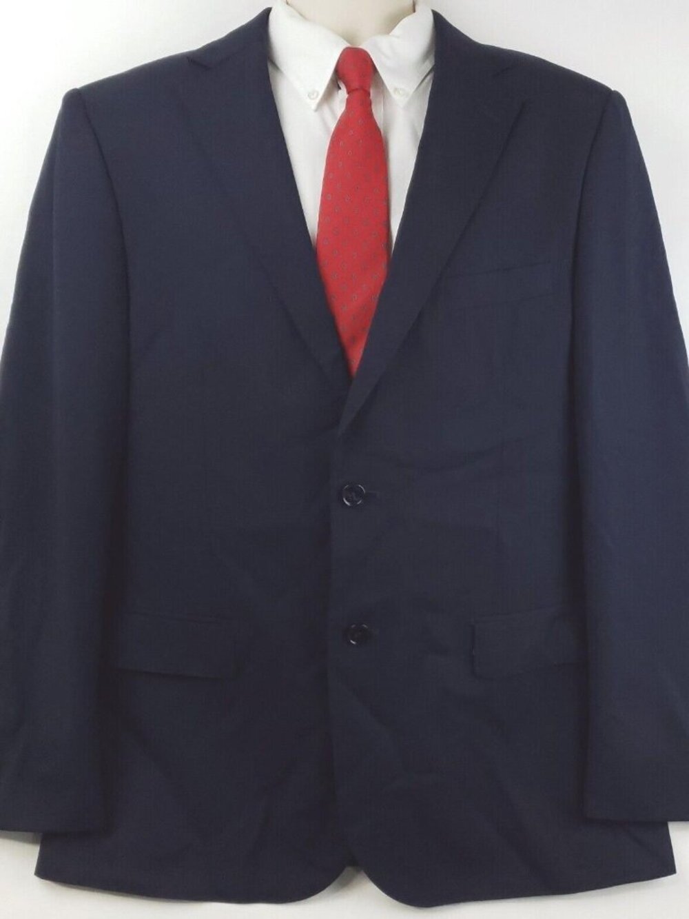 Berragamo Blazer Sport Coat Mens 44R Blue Single Breasted Notch Lapel Formal
